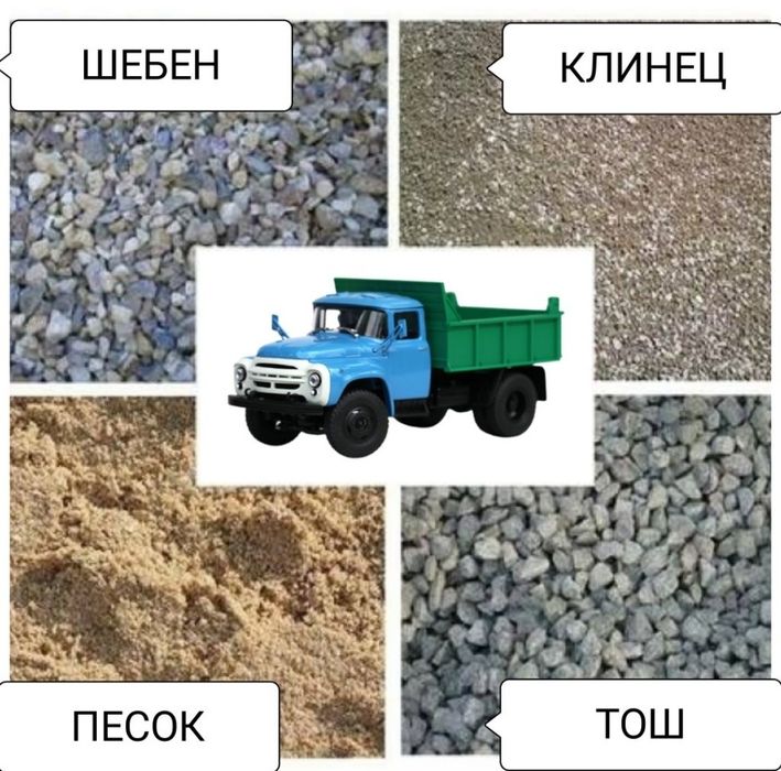 Клинец- Щебень- песок - пойма