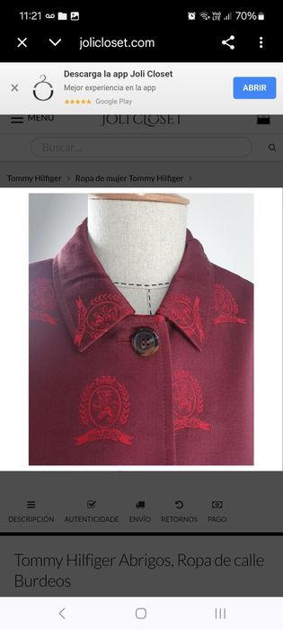 Тренч Tommy Hilfiger