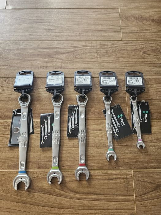 Set 5 chei combinate cu clichet Wera
