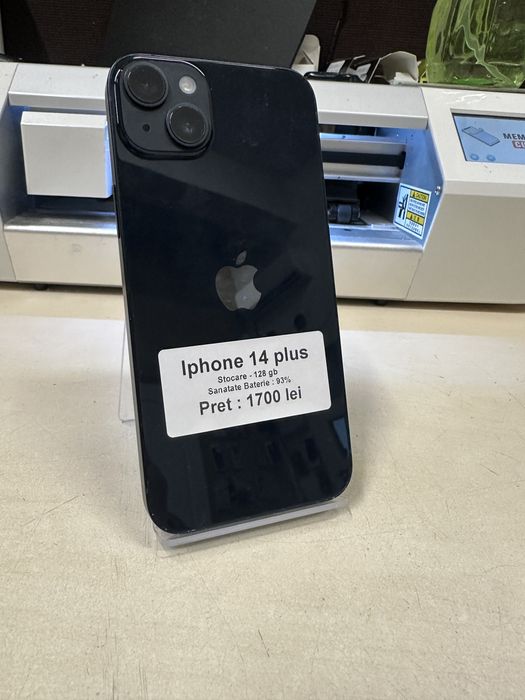 Iphone 14 plus / 128 gb / garantie / folie sticla cadou