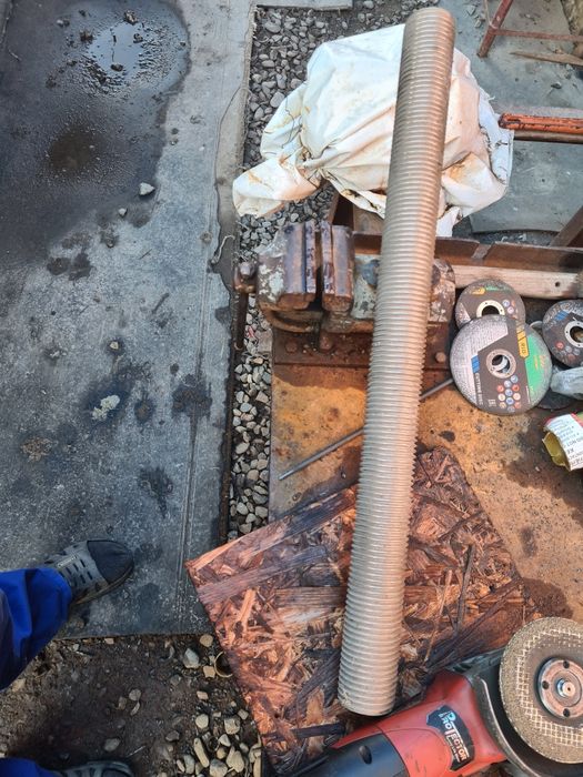 Tije filetata din inox alimentar cu diametrul de 50 mm și pinion tract