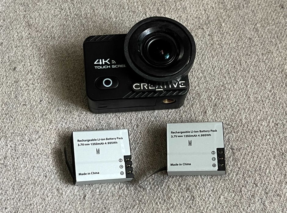 Camera sport COOAU 4K cu ecran tactil Wi Fi, 2 baterii, functionala