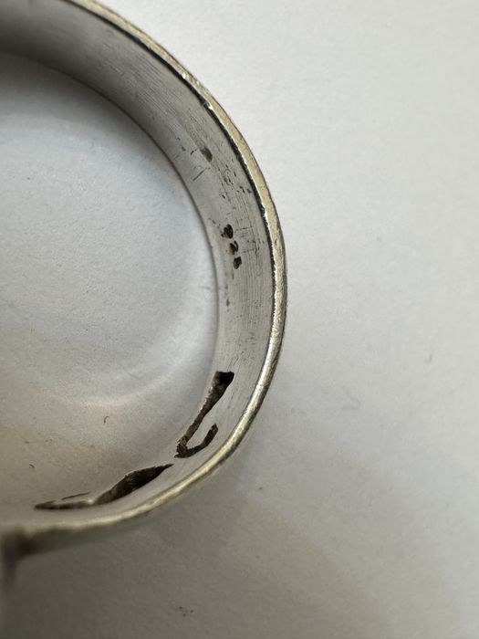 Inel argint 925, cu ametist cabochon. Vintage.