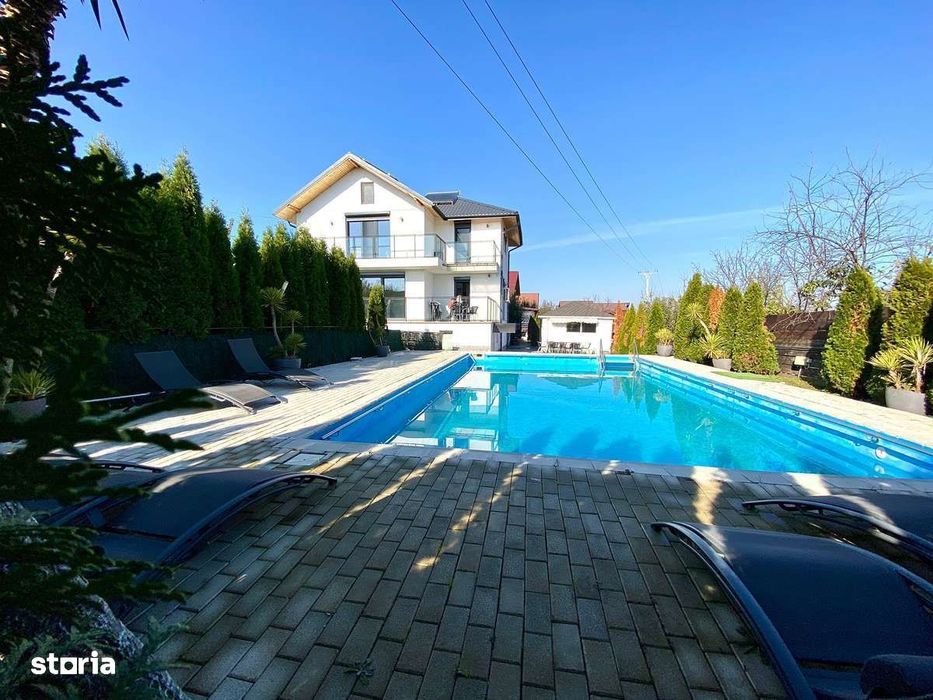 Vila cu piscina 300 mp+ 1200 mp teren