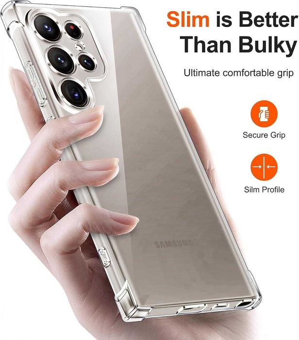 Прозрачен Силиконов Кейс Samsung S26 Ultra S25 A56 A17 S24 S23 A36 S22