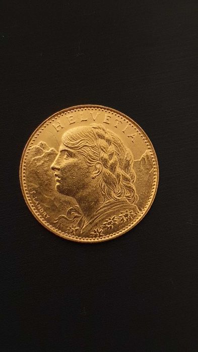 Златна монета 10 франка 1922