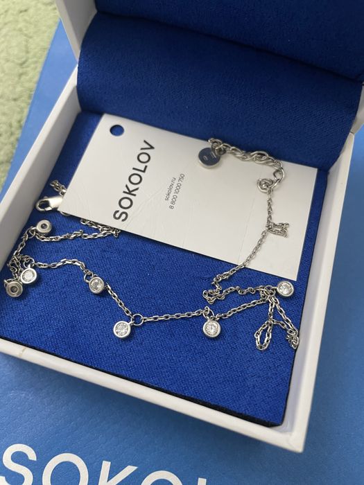 Колье чокер серебро соколов