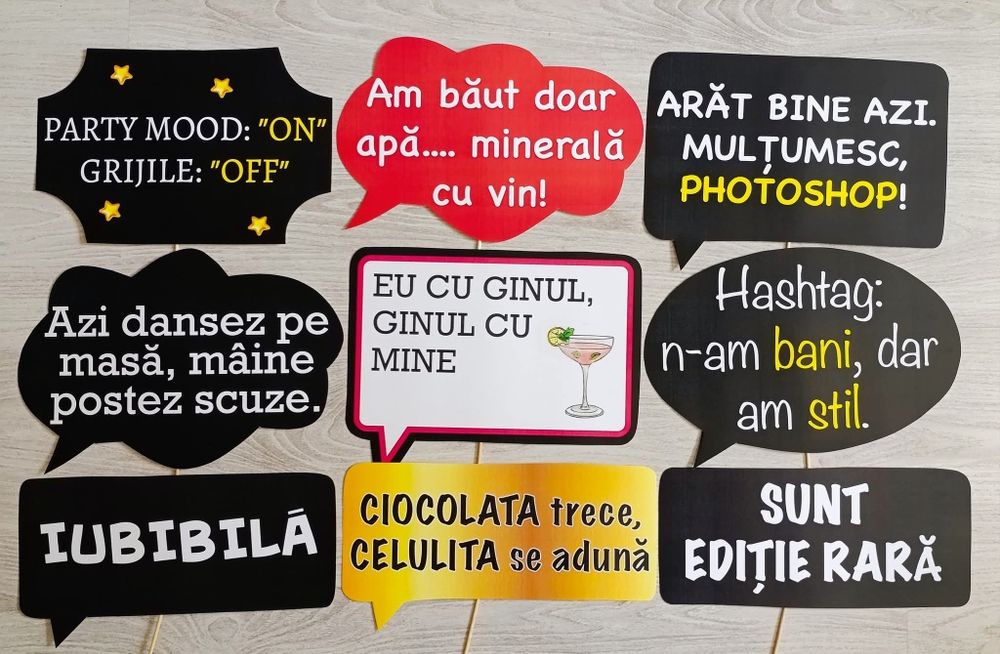 Propsuri recuzită foto mesaje comice fotografii