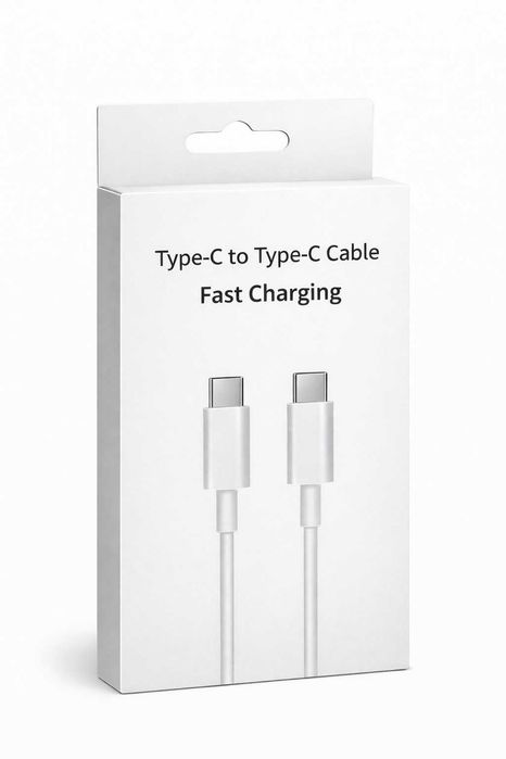 Cablu de date/incarcare OEM compatibil Apple, USB C- USB C, 2m, alb, blister
