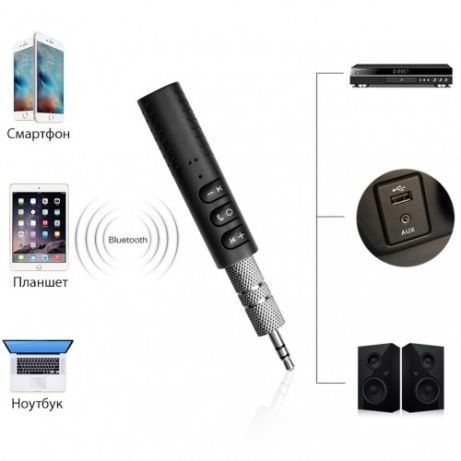 Беспроводной Блютус авто комплект(Bluetooth AUX Hands free)приемник