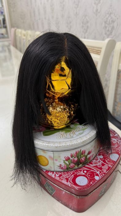 Парик карэ черный бу