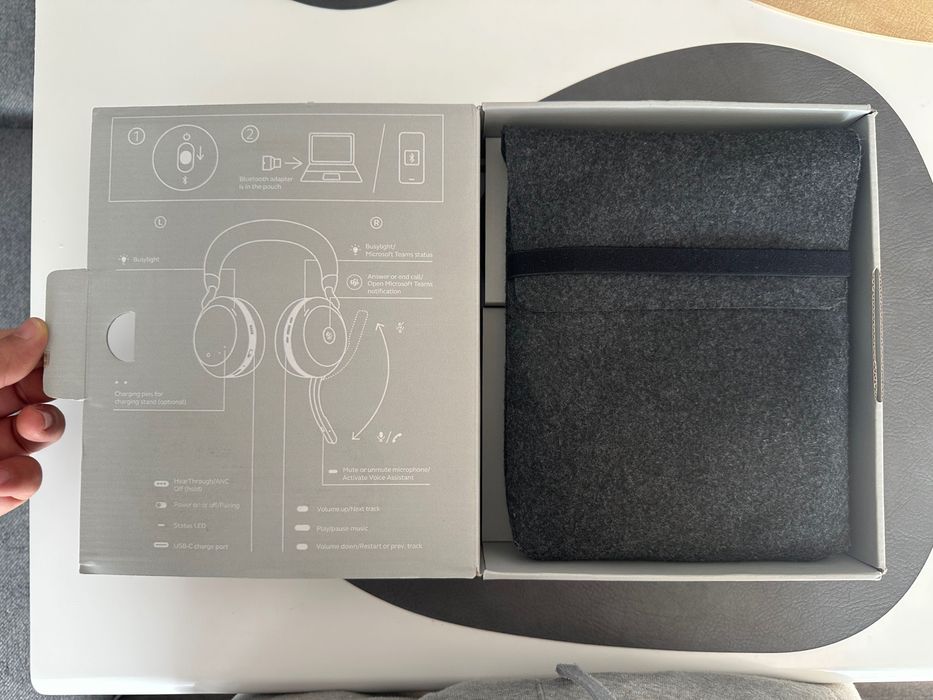 Слушалки jabra evolve2 75 с докинг станция