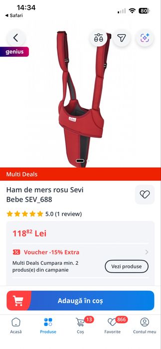 ham de mers bebe rosu