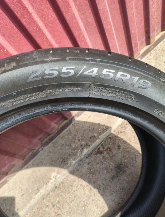Б/у шины hankook 255/45 r 19, лето