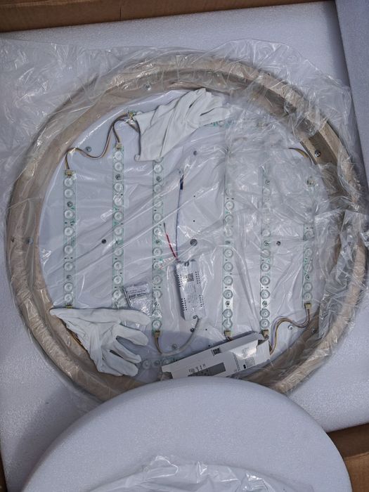 Led плафон за таван от естествен травентин 58 см 40 W с дистанционно