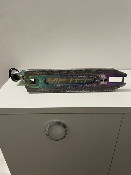 дека для трюкового самоката Longway metro 49см б/у бензиновый цвет