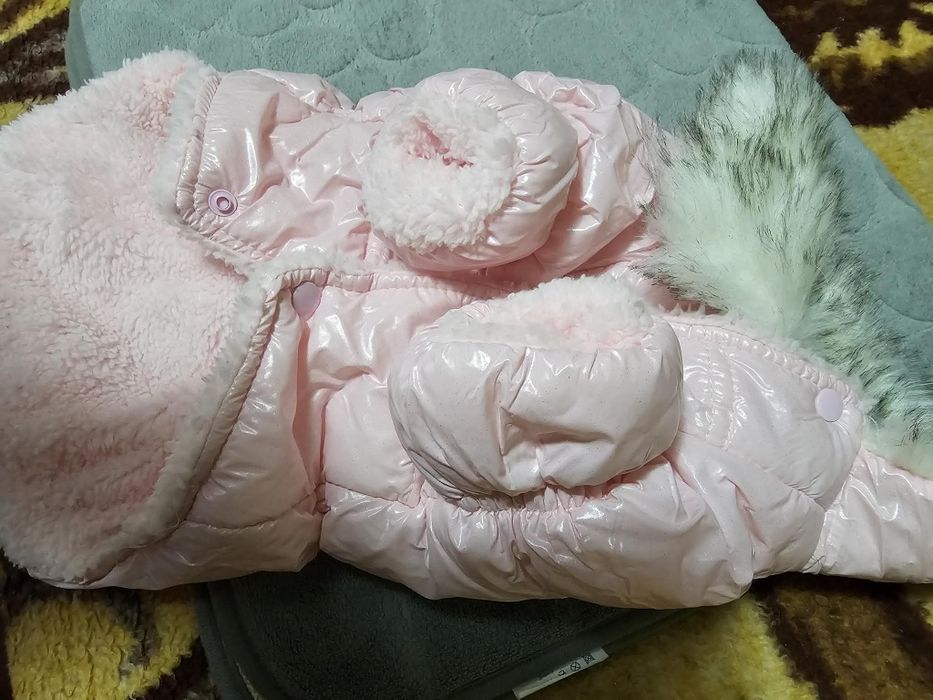 Geacă cu blană căței nou