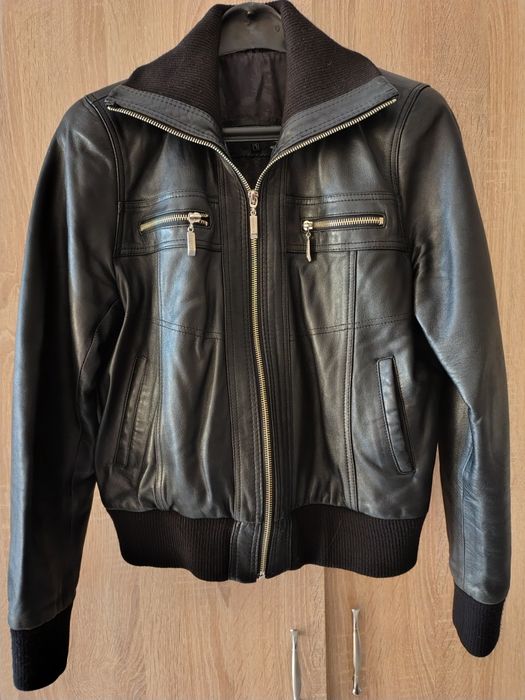 Дамско късо кожено яке