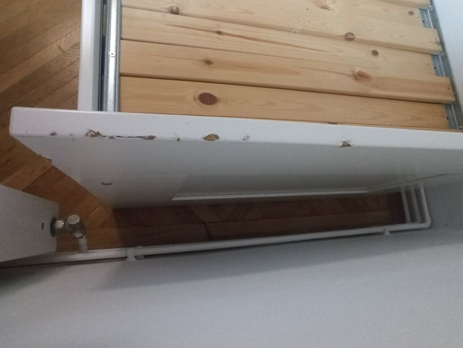 Cadru divan cu 2 sertare, alb, 80x200cm. Pat de o persoană, extensibil