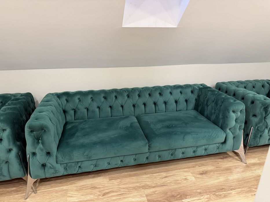 Canapea chesterfield 3 piese