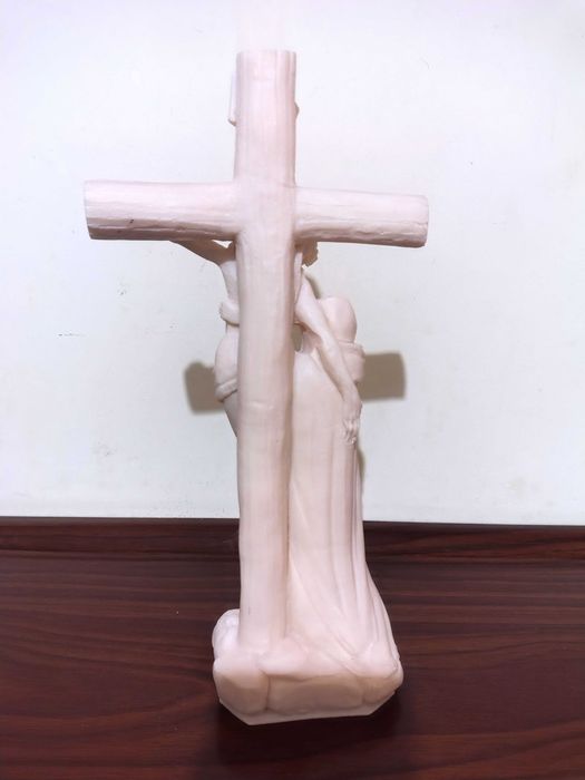 Страхотна Статуетка-Разпятие От Алабастър