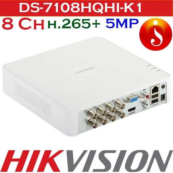 DVR Turbo HD 8 canale Hikvision DS-7108HQHI-K1(S)(C) 4MP nou garantie