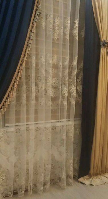 Тюль 14 метров, б/у, в отличном состоянии