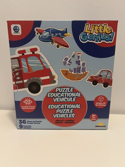 Puzzle educational cu vehicule, Smile Games, 36 piese