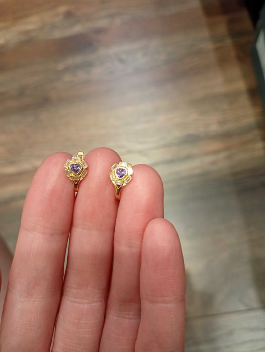 Нови златни детски обеци