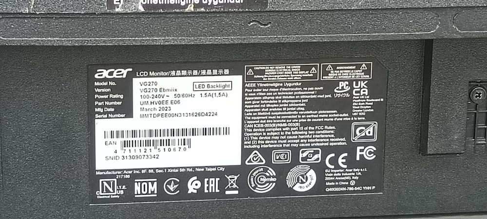 Монитор ACER 27"