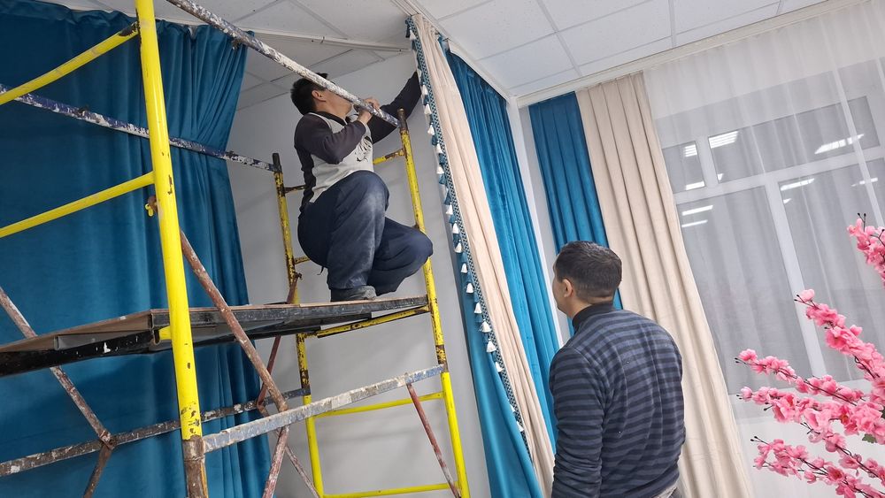 Установка карниз