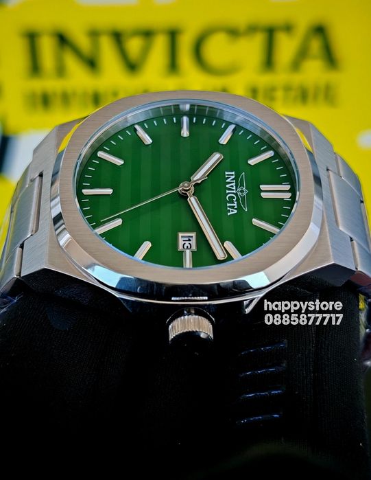 INVICTA Elite silver green dial 43 mm, Инвикта нов ръчен часовник