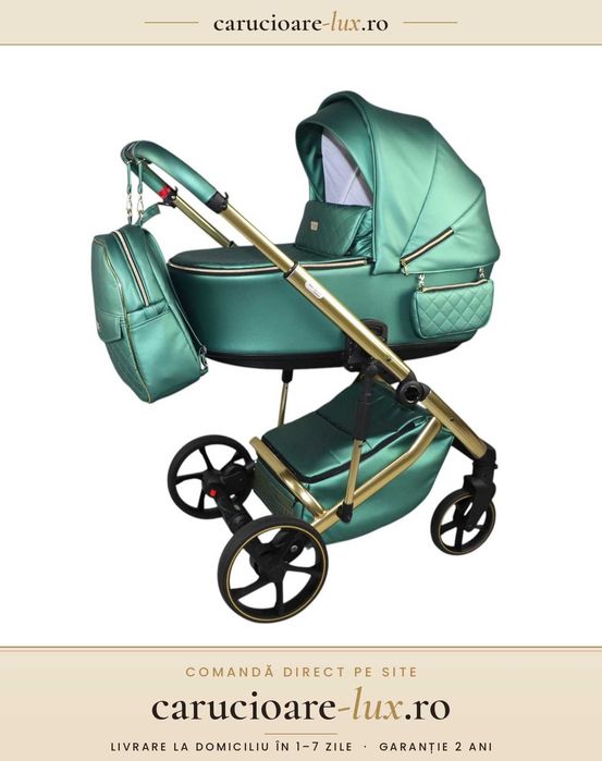Cărucior 4 în 1 Sojan Citax Exclusive Verde Smarald – carucioare-lux.ro