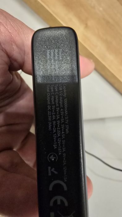 Бърза преносима батерия 22,5W 10000mAh power bank