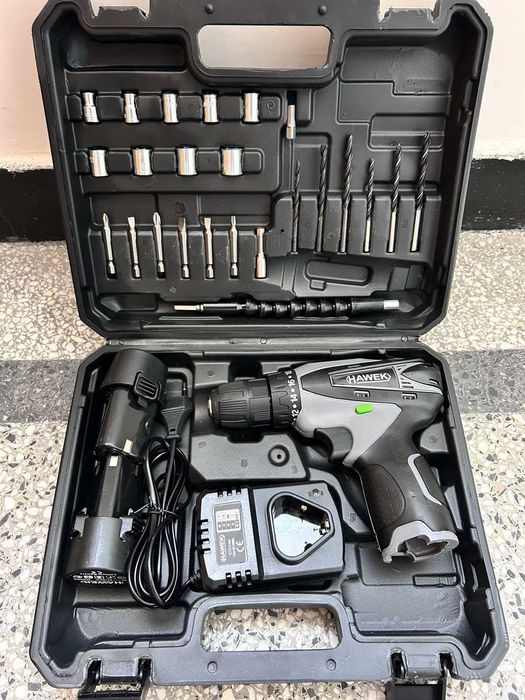 Акумулаторен винтоверт с вложки и удължение 12V HAWEK