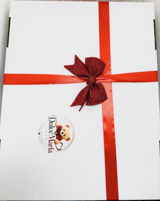 Ursuleț personalizat + Trandafir + Felicitare cu mesaj – Cadou special