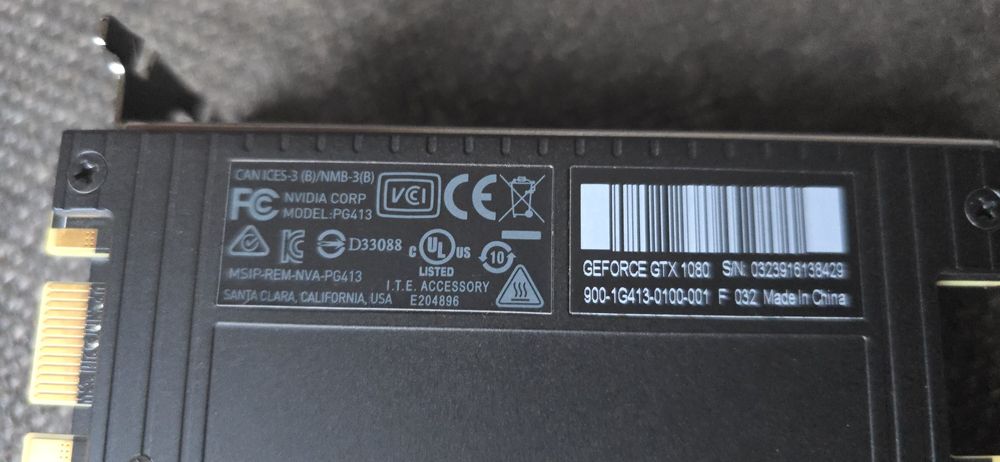 Placa Video Nvidia Founders Gtx 1080 8g 256b