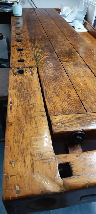 Vand Tejghea Reconditionata, Banc de Lucru tamplarie din lemn masiv.