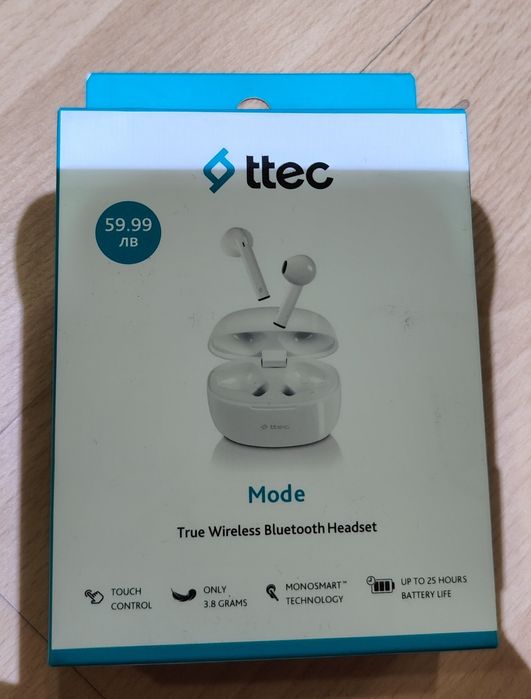 Безжични блутут слушалки TTEC - чисто нови.