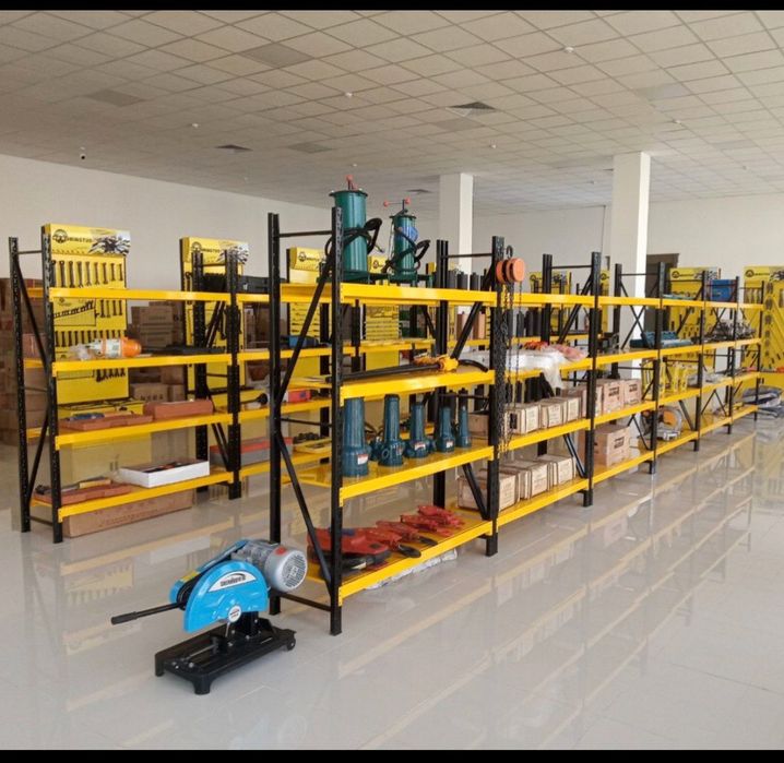 Складской металлический стеллаж 200×135×45 см | Усиленный | До 600 кг