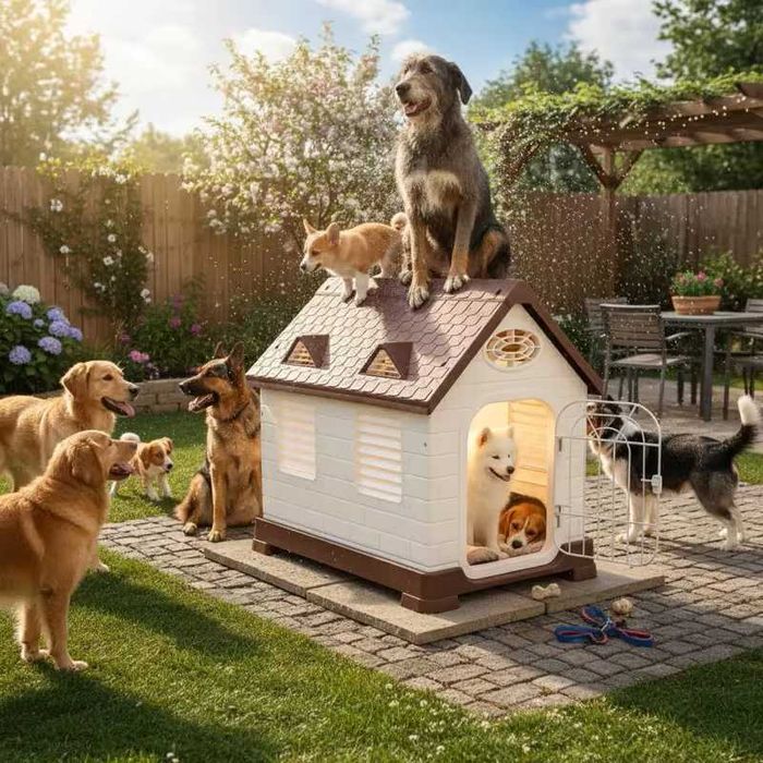 Външна водоустойчива къща за кучета, котки и други домашни любимци