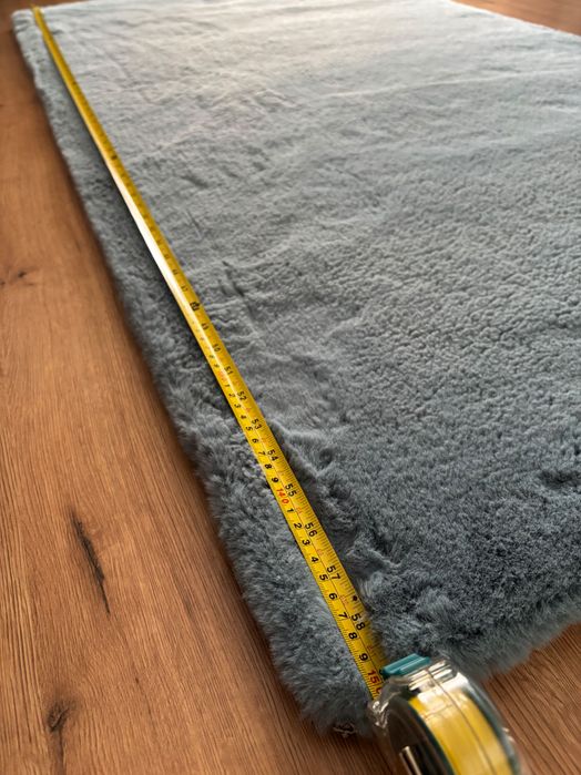 Covor albastru pufos 80 x 150