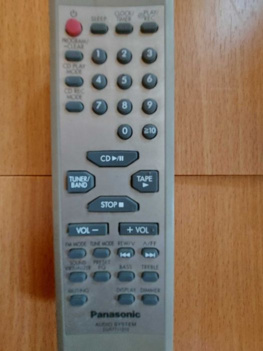 Combina audio Panasonic SA-PM10 + boxe + telecomandă, perfect funcțională