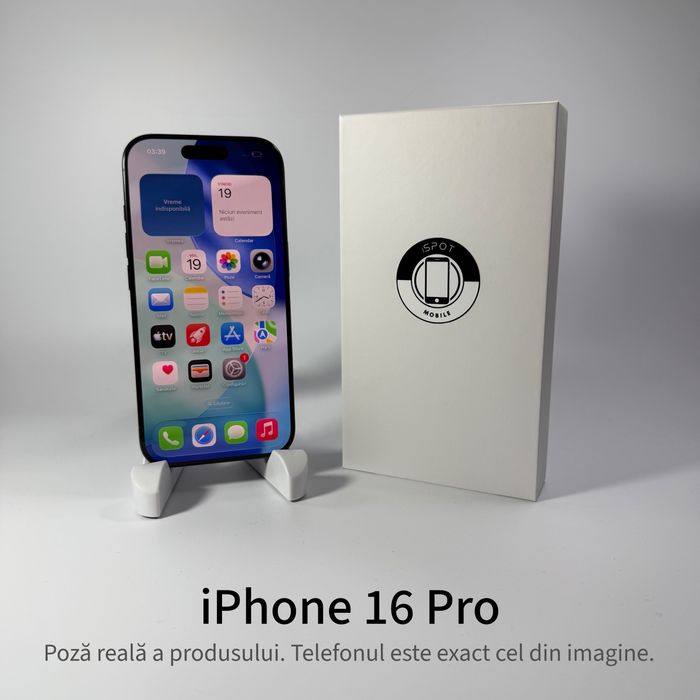 ispotmobile.ro  iPhone 16 PRO 128 GB  , 92% ! Garantie 2 ani + cadou