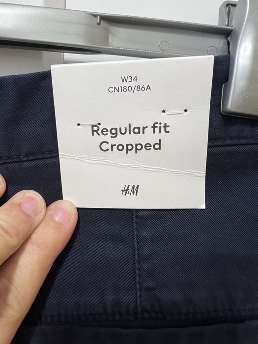 Pantaloni Chino de bumbac Regular fit CROPPED H&M