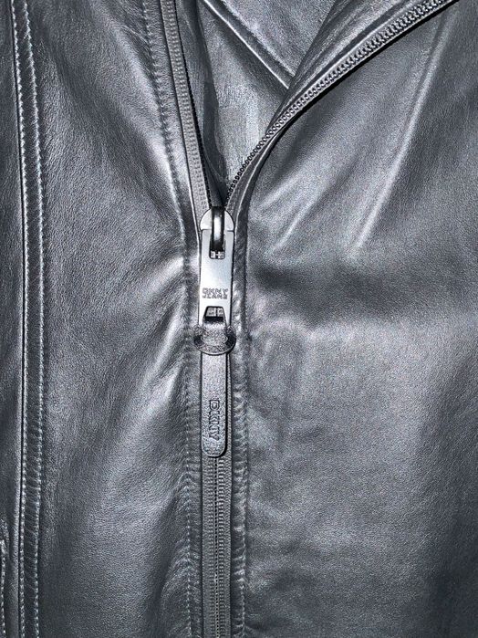 DKNY Men's Leather Motorcycle Jacket