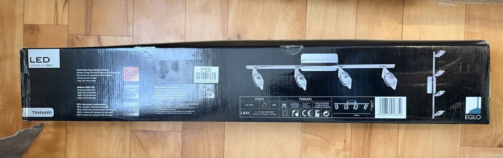 Plafonieră LED Eglo Tinnari – 4 Spoturi (Design Modern, Argintiu)