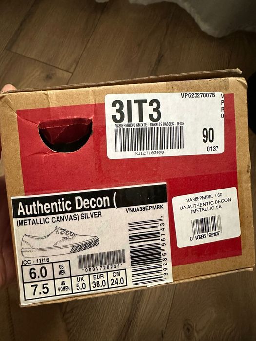 Vans authentic decon argintii-aurii
