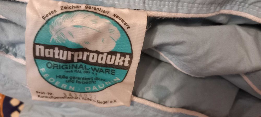 Завивка с естествен пълнеж от гъши пух  и пера  140х 190