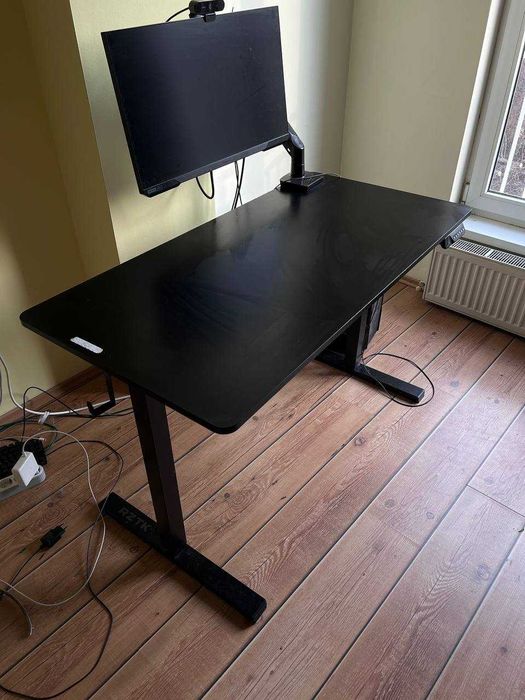 Birou reglabil electric 120x60 cm (70-120 cm) - negru